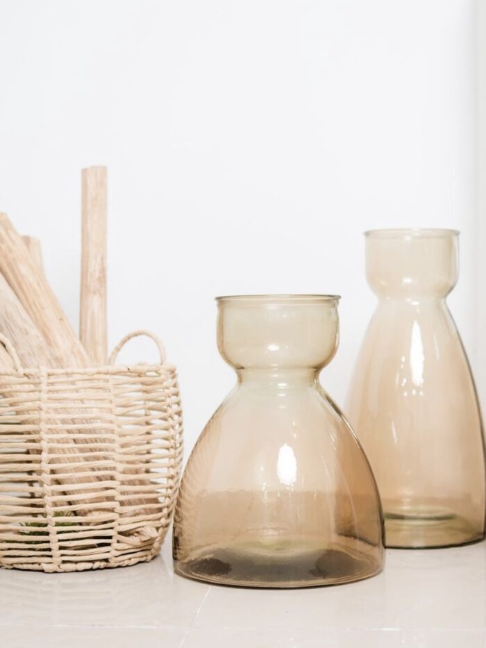 Bronze Glass Vases