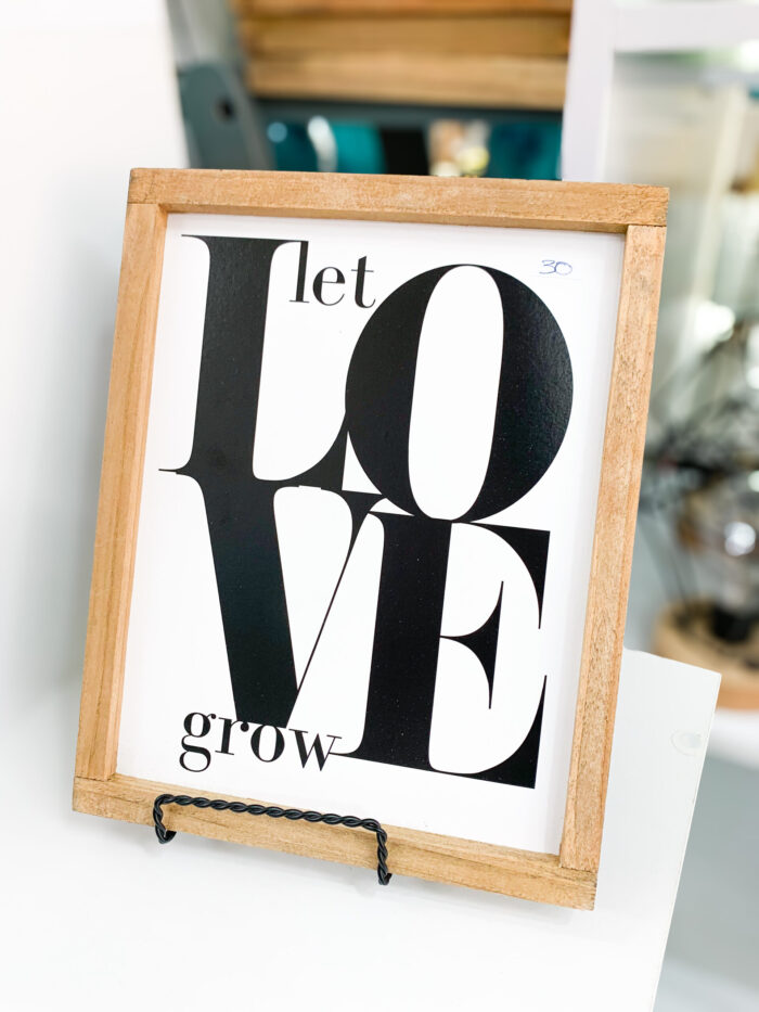 Let Love Grow Wall Sign
