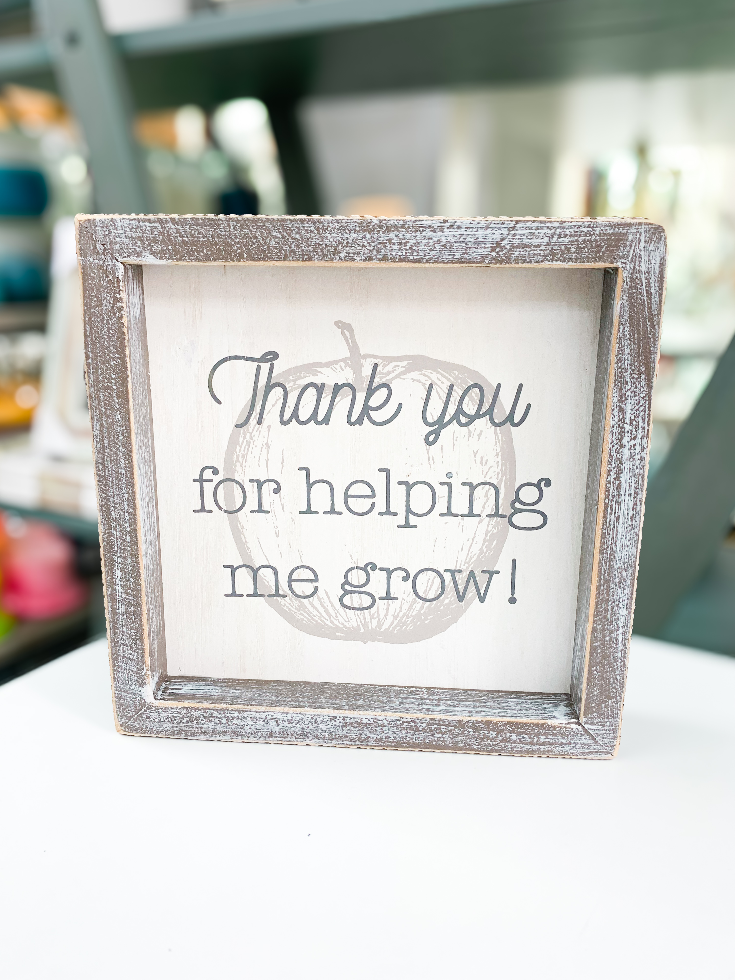 Thank You For Helping Me Grow Wall Sign