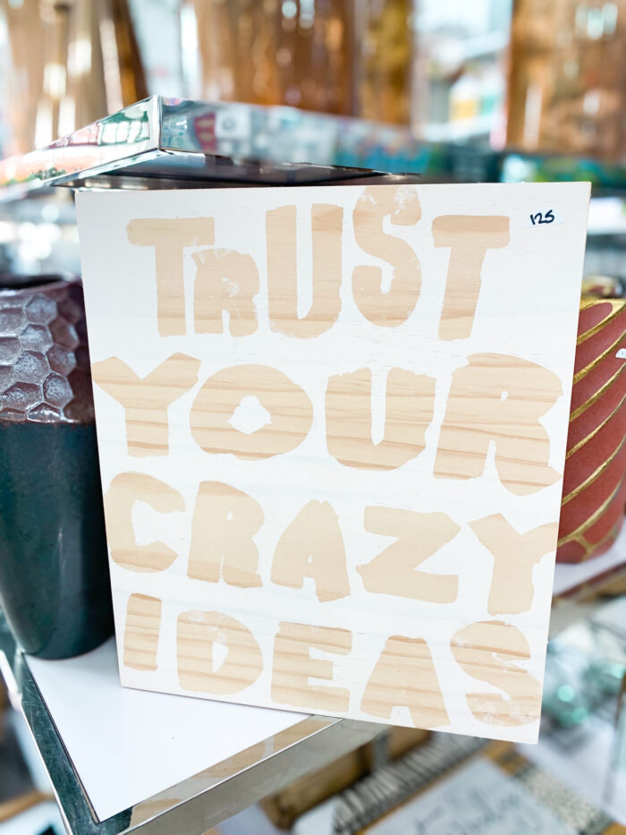 Trust Your Crazy Ideas Wall Sign