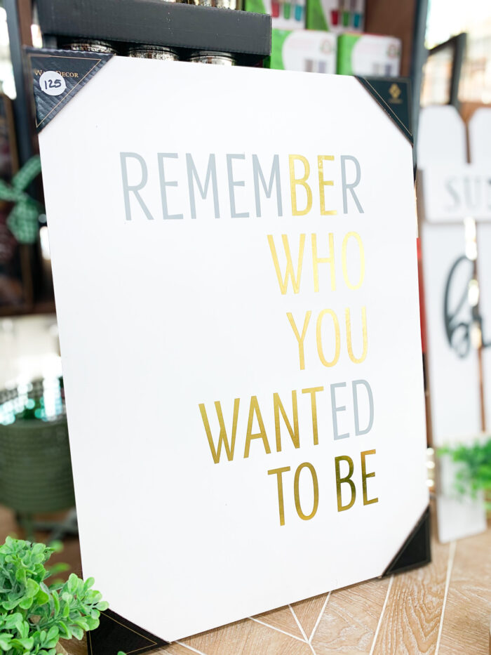 Be Who You Want To Be Wall Sign