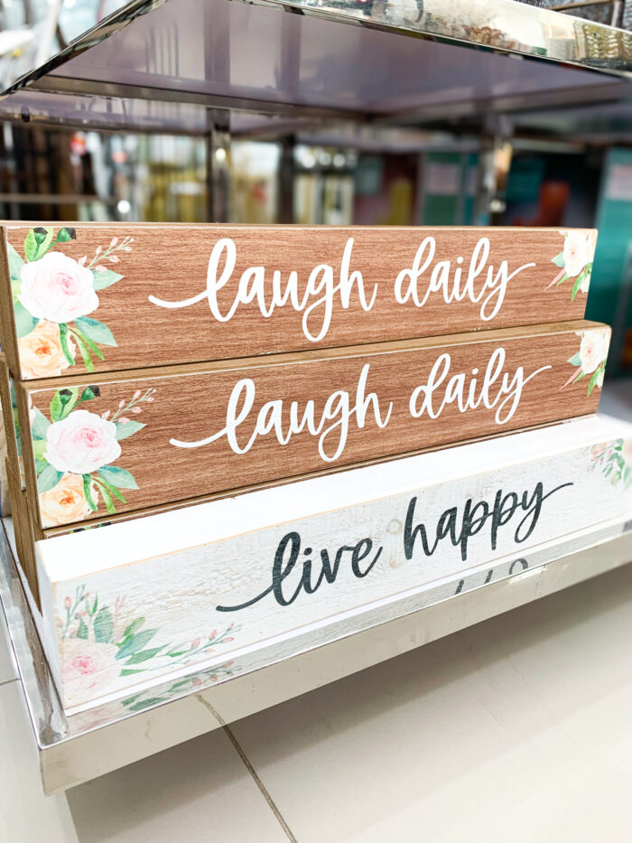 Live Happy and Laugh Daily Wall Sign