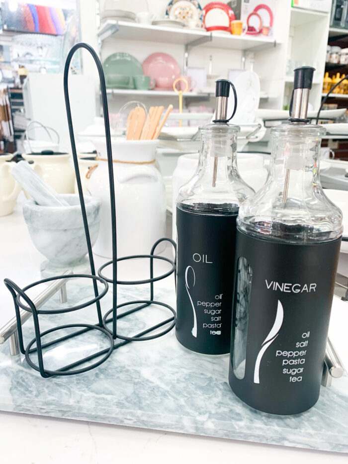 Black Oil and Vinegar Bottle Set