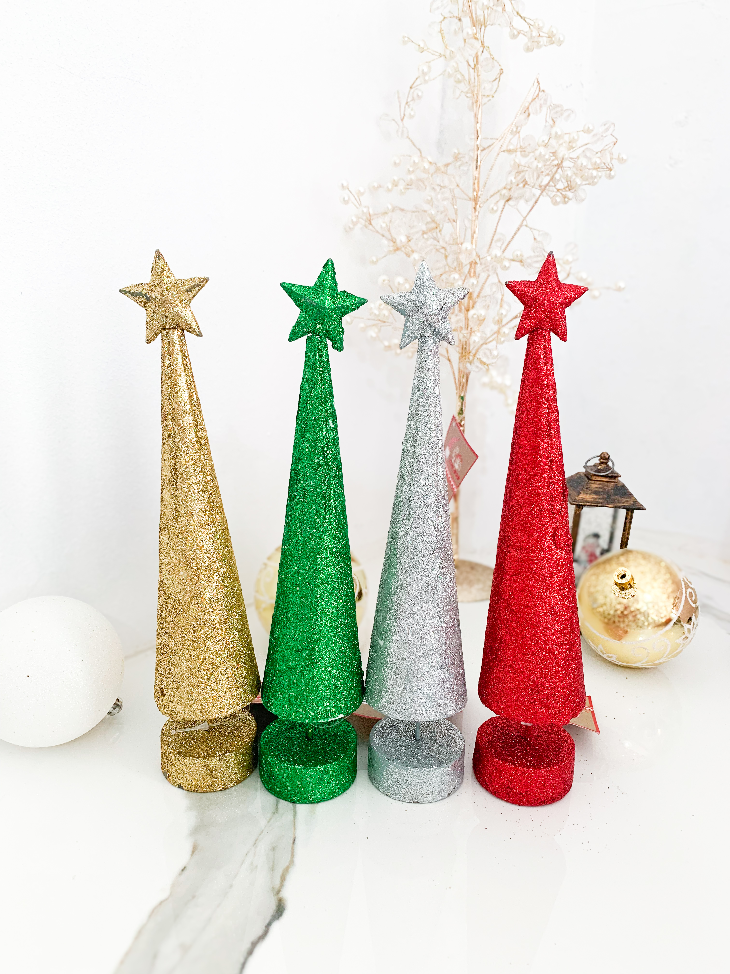 Glitter Cone Christmas Trees