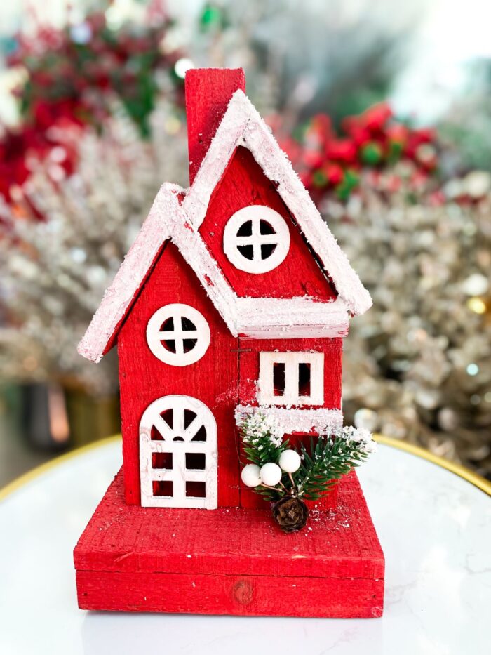 Red Christmas Mini House Decor