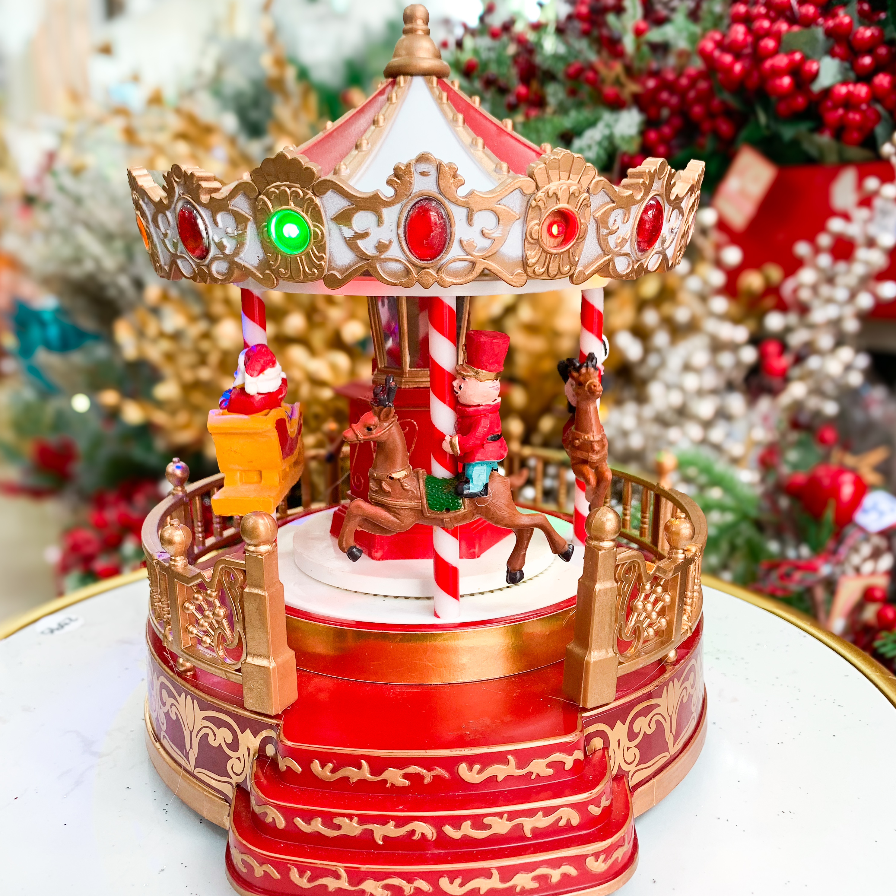 Christmas Carousel Scene