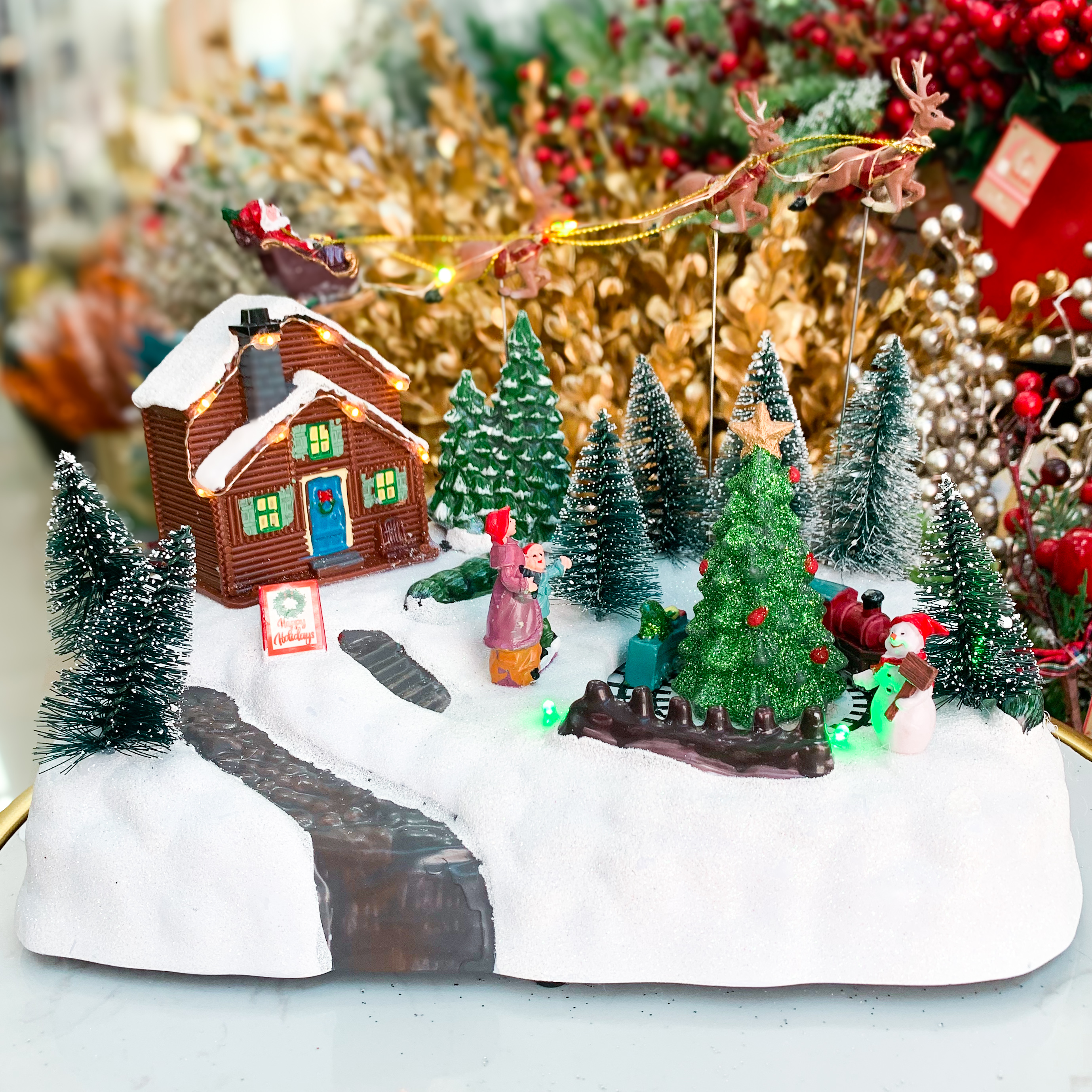 Christmas Cabin Scene