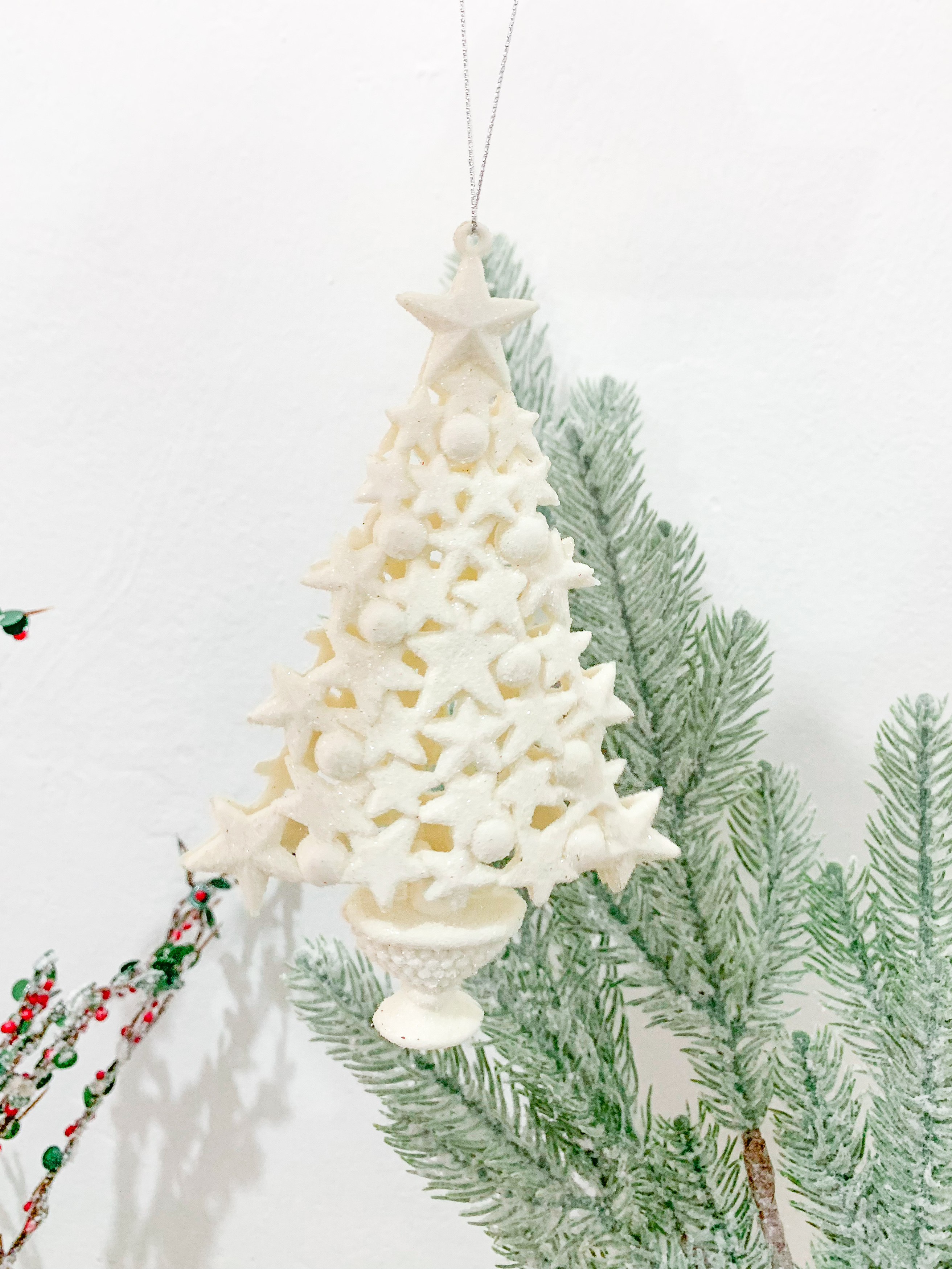 White Star Christmas Tree Ornament