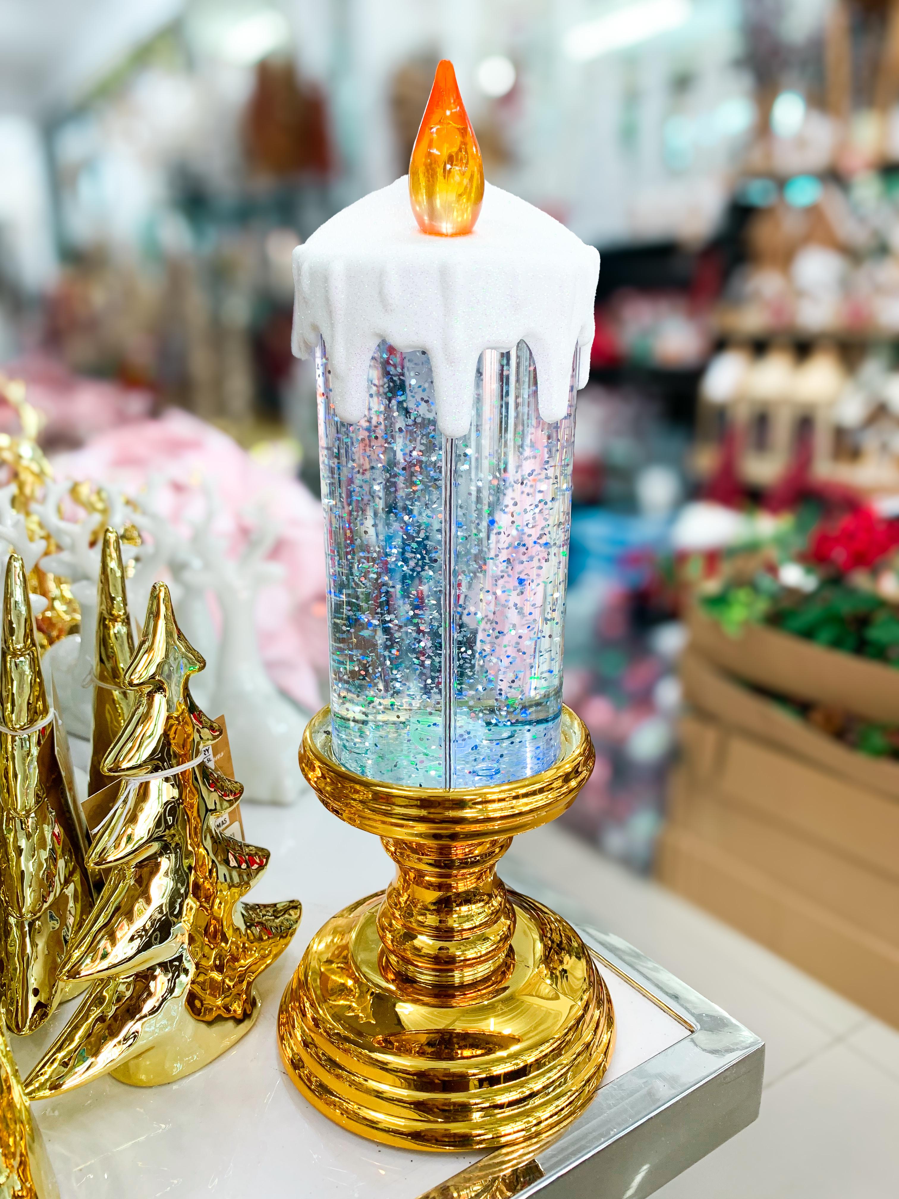 Glitter Light Up Candlesticks